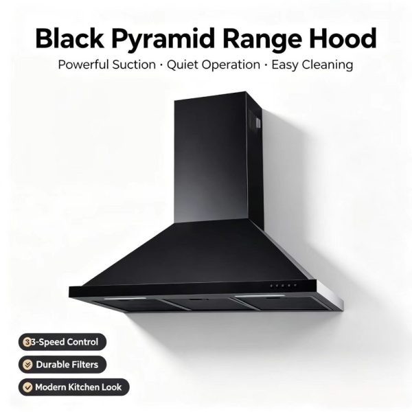 Black Pyramid European Range Hood | OEM Wholesale 