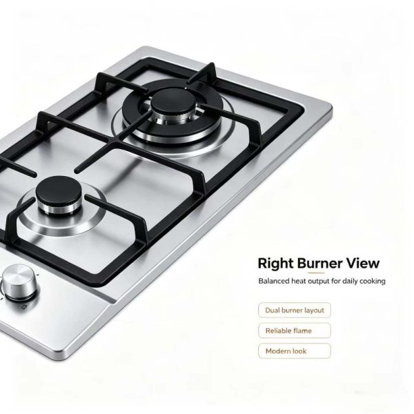 2 Burners Stainless Steel Gas Hob Factory Wholesale OEM Supply