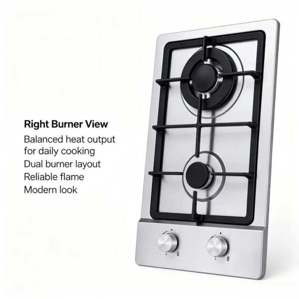 2 Burners Stainless Steel Gas Hob Factory Wholesale OEM Supply