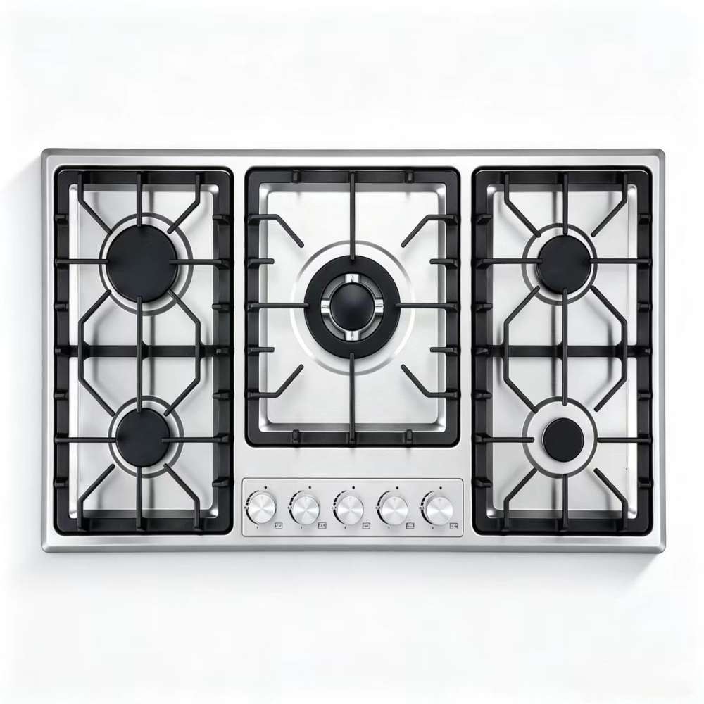5 Burner Gas Hob Stainless Steel OEM Wholesale