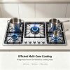  5 Burner Gas Hob Stainless Steel OEM Wholesale