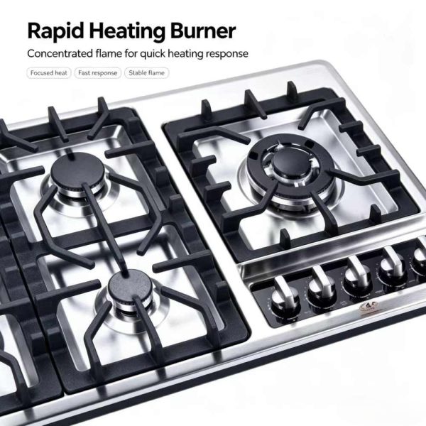 5 Burner Stainless Gas Hob OEM