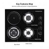 4 Burner Gas Electric Combo Cooktop OEM