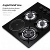 4 Burner Gas Electric Combo Cooktop OEM