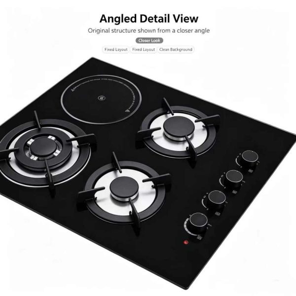 4 Burner Gas Electric Combo Cooktop OEM