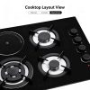 4 Burner Gas Electric Combo Cooktop OEM