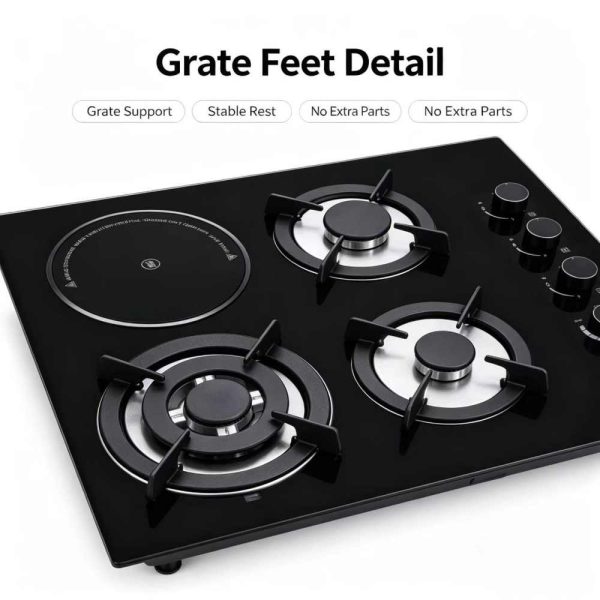 4 Burner Gas Electric Combo Cooktop OEM