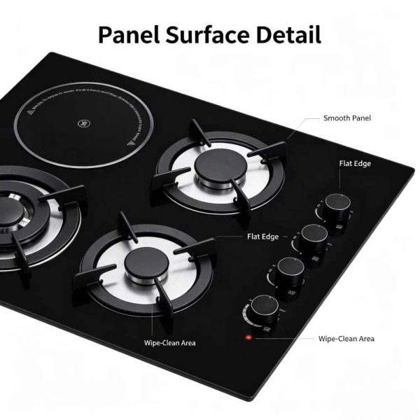 4 Burner Gas Electric Combo Cooktop OEM