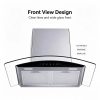 Curved Stainless Top Mount Hood