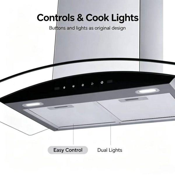 Curved Stainless Top Mount Hood