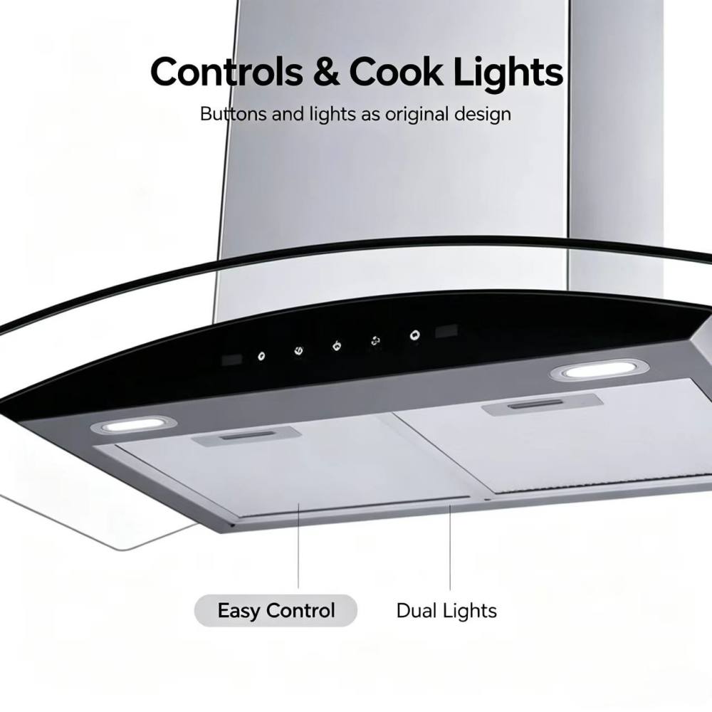 Curved Stainless Top Mount Hood