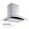 Curved Stainless Top Mount Hood