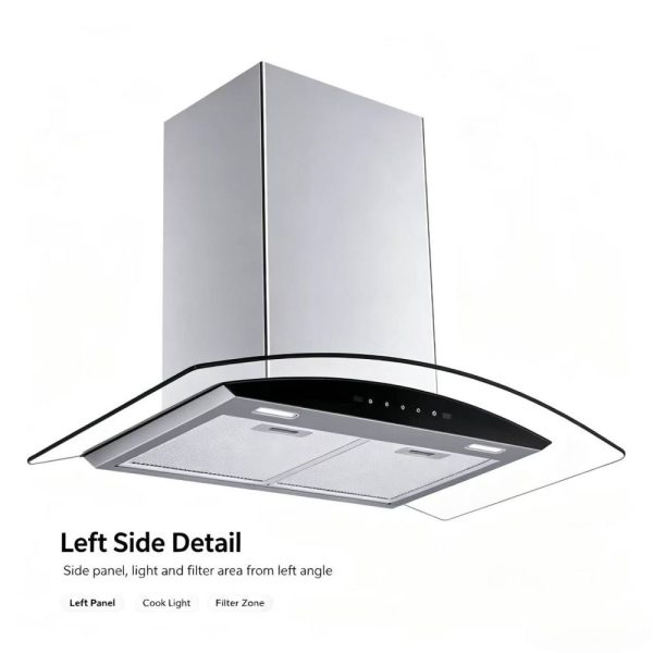 Curved Stainless Top Mount Hood