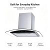 Curved Stainless Top Mount Hood