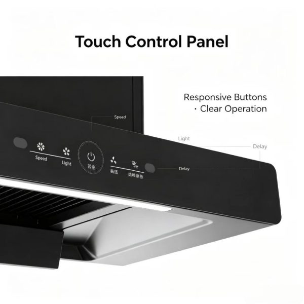 Black Touch Control Wall Mount Hood
