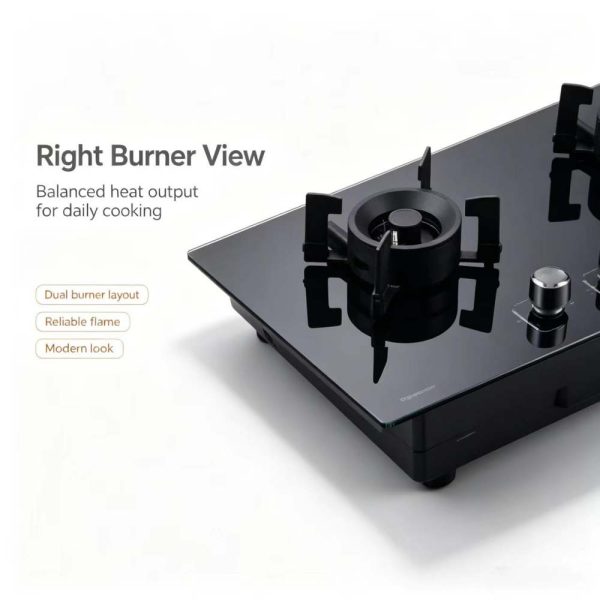 Durable burner support of 2 burner gas stove
