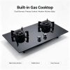 2 burner tempered glass gas stove SABER certified