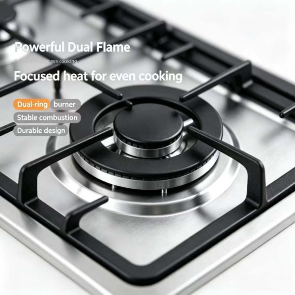 4 burner gas stove stainless steel