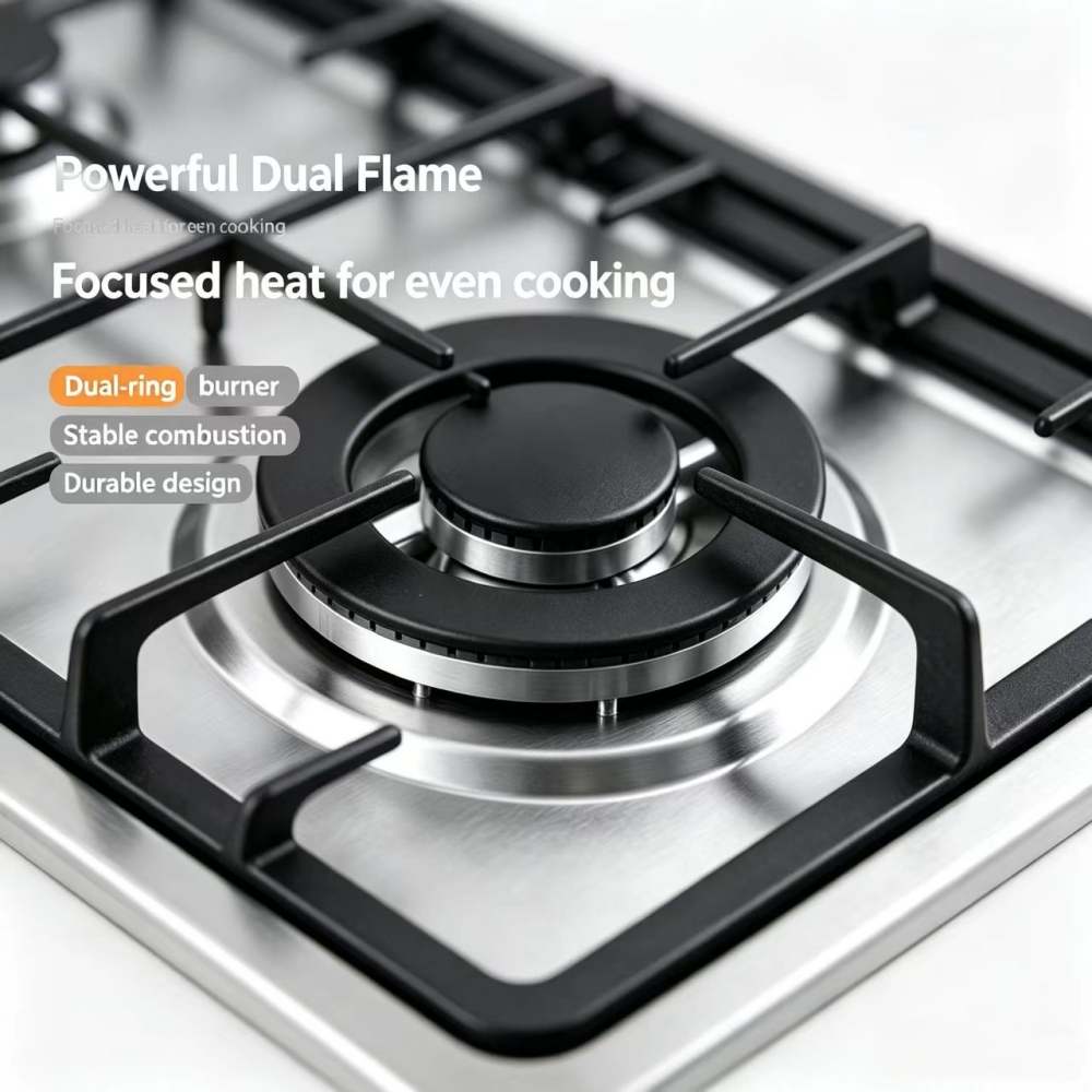 4 burner gas stove stainless steel