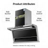  7 shape side suction range hood 